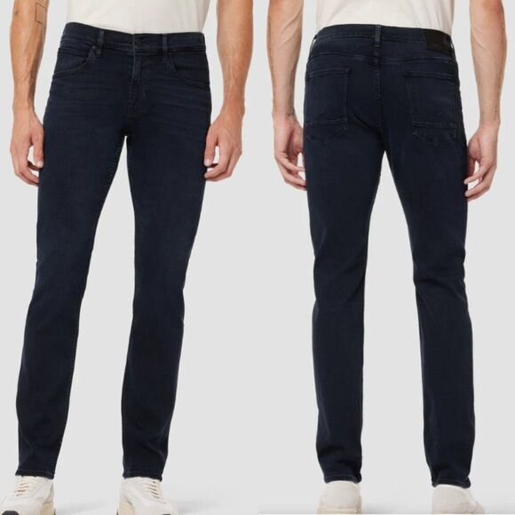 Hudson Jeans Men Size 40x34 Dark Blue Cotton Slim Stretch Straight Jeans - Picture 1 of 9